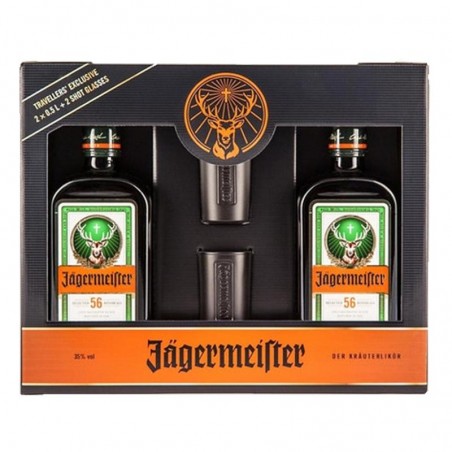 JAGERMEISTER TWINPACK 2*50CL + 2 VERRES SHOOTER