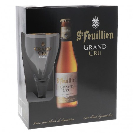 COFFRET ST-FEUILLIEN GRAND CRU 4*33CL + 1 VERRE