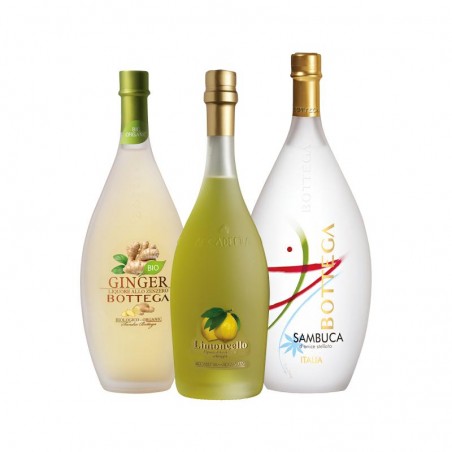 BOTTEGA - BOX DECOUVERTE LIQUEUR SAMBUCA/LIMONCELLO/GINGER