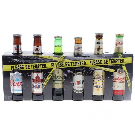 SIXPACK PLEASE BE TEMPTED X6 BIERES DU MONDE 33CL
