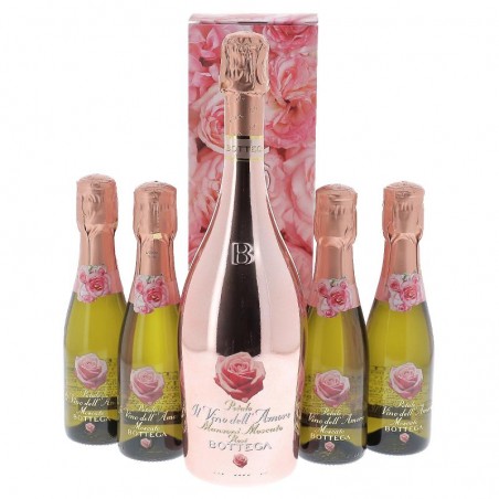 BOTTEGA - BOX PETALO AMORE MOSCATO/PETALO MANZONI 1*75CL + 4*20CL