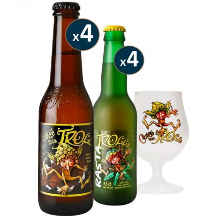 BOX DECOUVERTE CUVEE DES TROLLS - 4*25CL + 4*33CL + 1 VERRE