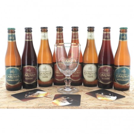 BOX DECOUVERTE CAROLUS - 4*2*33CL + 1 VERRE