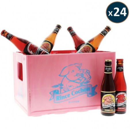 CASIER BIERES RINCE COCHON - 2X12X33CL