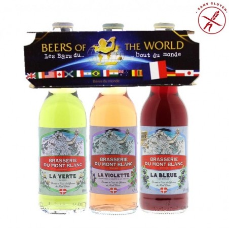 TRIPACK BEER OF THE WORLD FR MONT BLANC AROMATISEES 3*33CL