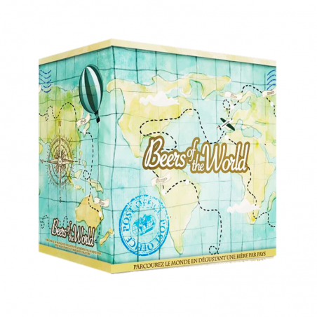 BOX VIDE A REMPLIR 24 BIERES + 1 VERRE BEER OF THE WORLD