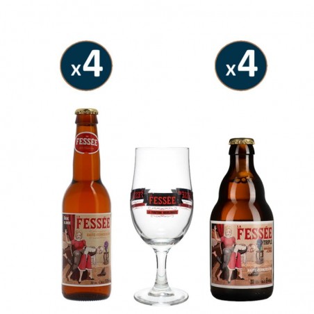 BOX DECOUVERTE FESSEE 2*4*33CL + 1 VERRE