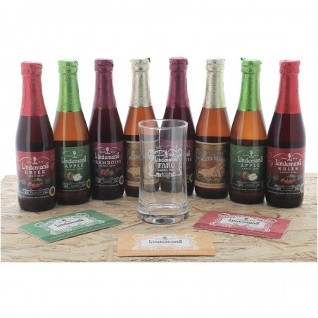 BOX DECOUVERTE LINDEMANS 2*4*33CL + 1 VERRE